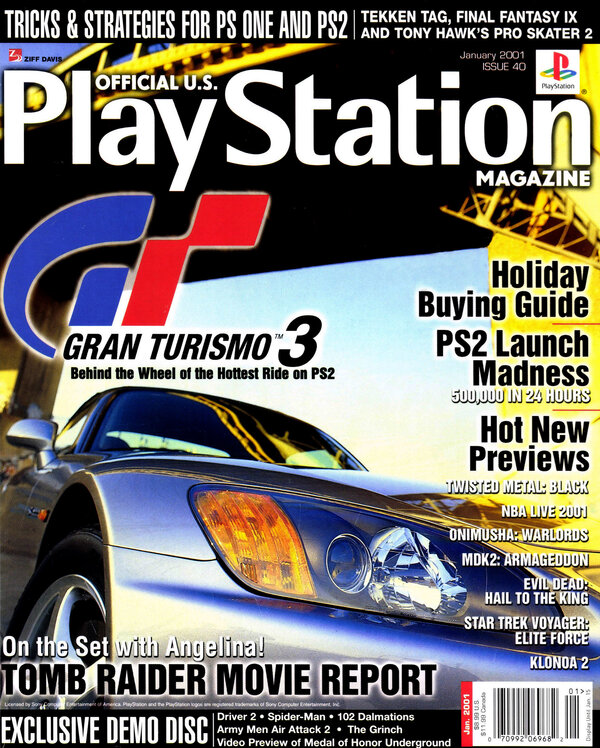 Official U.S. PlayStation Magazine Issue 040 (January 2001) cover